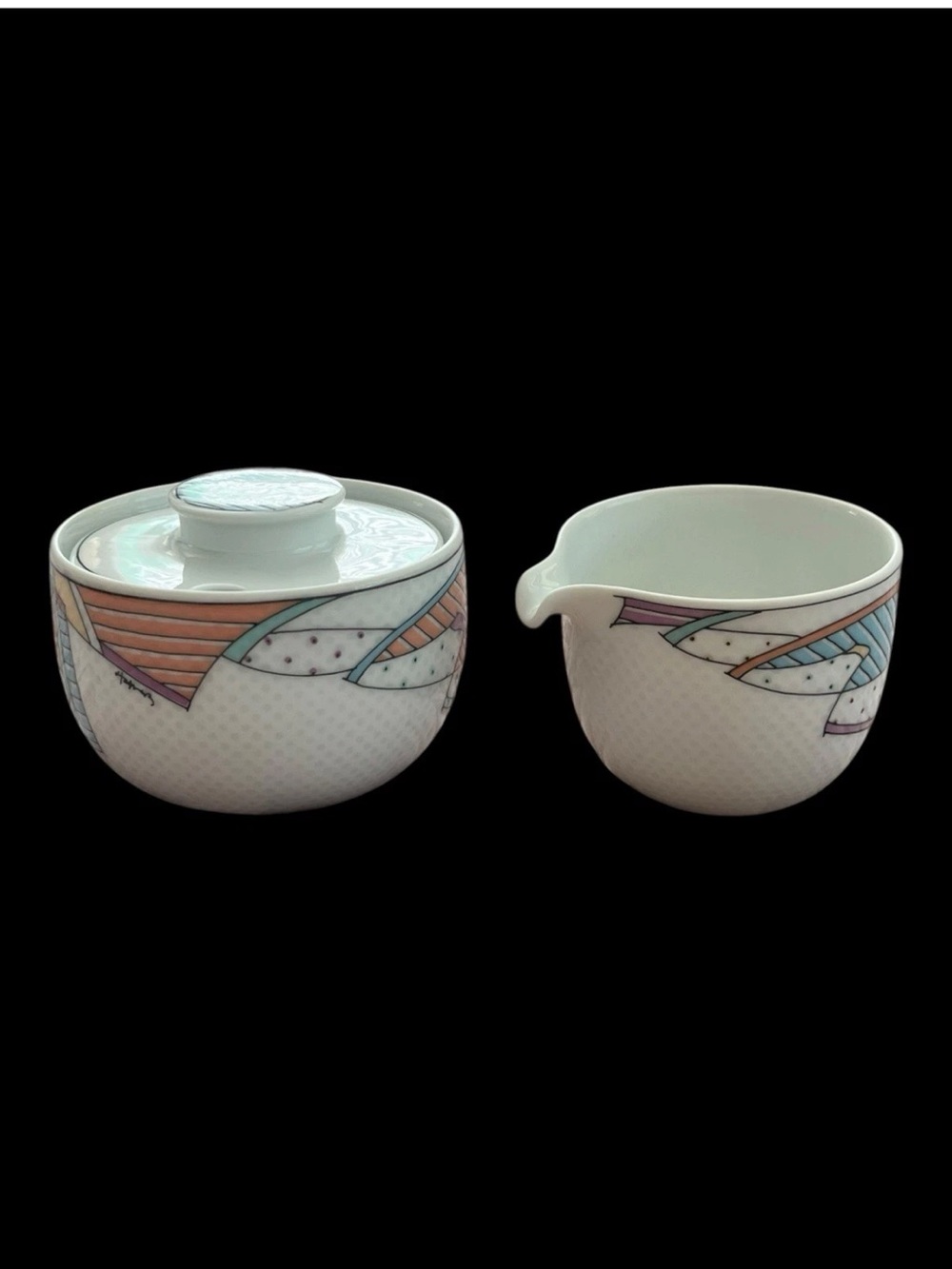 VNTG Rosenthal "Century New Wave" PORCELAIN Sugar Bowl & Lid /Creamer D Hafner